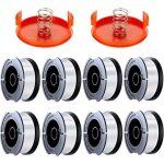 8 pack bobine fil coupe bordure compatible avec black et decker coupe bordures, a6481 a6485 1. 65mm bobine ...