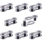 8 paires manque link pour vlo 6, 7, 8, 9, 10 vitesse chane, argent, rutilisable, 6 7 8 speed