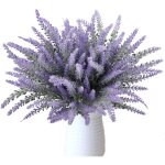 8 paquets de magnifiques bouquets de plantes artificielles d�coratives de lavande violette, de vraies ...
