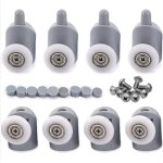 8 pcs 23mm galet rouleau roulette roue pour porte de douche, roulettes coulissantes porte salle de bain ...