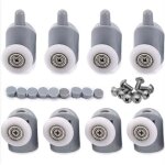 8 pcs 23mm galet rouleau roulette roue pour porte de douche, roulettes coulissantes porte salle de bain ...