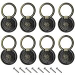 8 pcs anneau poign�e de meuble r�tro boutons pour porte tiroirs vintage avec vis bronze