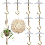 8 pcs crochet de plafond m6 en acier au carbone - tr�s r�sistant avec cheville � bascule - robuste filet� ...