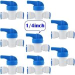 8 pcs inline robinet / vanne d'arr�t / soupape de isolation pour 1 / 4 r�frig�rateur cong�lateur ldpe ...