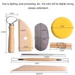 8 pcs outils kit poterie, poterie terre poterie outil sculpture, outil de poterie sculpture argile modelage ...