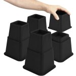 8 pcs pied rehausseurs meubles réglables (4 hauts, 4 courts) - rehausseurs peu encombrants pour lit, ... 8 pcs pied rehausseurs meubles réglables (4 hauts, 4 courts) - rehausseurs peu encombrants pour lit, ...