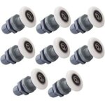 8 pcs roulette porte douche coulissante 19mm rouleaux pour salle de bains roulettes coulissantes porte ...