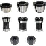 8 pices 6. 35 / 8mm mandrin de pince de routeur, mandrin de fraise  bois pince de serrage defonceuse ...