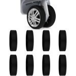 8 pièces coin roulant et rouleur, protections pour roulettes de bagages en silicone couvre roue valise ... 8 pièces coin roulant et rouleur, protections pour roulettes de bagages en silicone couvre roue valise ...