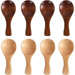 8 pi�ces cuill�re � lait en bois, cuill�re en bois sel, mini cuill�re � th�, mini cuill�re, 2 couleurs, ...
