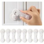 8 pi�ces enfant bloc porte securite b�b�, protection bebe pour placard armoires, tiroirs, fours, r�frig�rateur ...