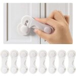 Zvd - 8 pices enfant bloc porte securite bb, protection bebe pour placard armoires, tiroirs, fours, ...