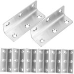 8 pi�ces �querres plates robustes � degr�s supports de meubles �querres angle m�talliques pour bois et ...