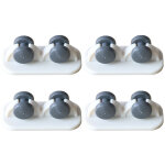 8 pi�ces mini roulettes auto - adh�sives petit roulettes collant plastique pour meubles bacs chariot ...