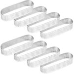 8 pi�ces moules � ovale mousse dessert fran�ais anneau de aux fruits quiche moule g�teau, xu, en acier ...