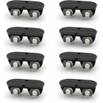 8 pi�ces poulie de bo�te rangement, roulettes de meuble petites, plastique autocollant poulie adh�sive ...