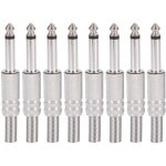 8 pi�ces prise audio 1 / 4  ts mono, connecteur jack � souder m�le 6, 35mm pour c�bles haut - parleur ...