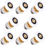 8 pices roulette porte coulissante douche 20mm en laiton roulette pour rouleau pour remplacement de ...