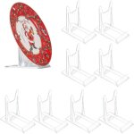 8 pi�ces support de pr�sentation r�glables, supports de plaque affichage en plastique transparent, support ...