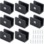 8 pi�ces de support tablette verre, utilisable pour cuisine, salle de bain, salon et clips support �tag�re ...