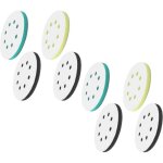 8 pi�ces tampon de pon�age souple 125mm tampon d'interface ponceuse, plateau de poncage 8 trous tampon ...