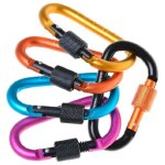 80mmx42mm(couleur alatoire) - 10pcs mousqueton de fixation en alliage d'aluminium en forme d porte - ...