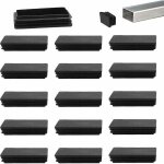 80x40 mm bouchon pour tube rectangulaire noir plastique embout bouchons d'obturation pour pieds de meuble ...