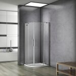 80x80x195cm cabine de douche à charniére accès d'angle 1 / 4rond avec paroi de douche et barre de fixation ... 80x80x195cm cabine de douche à charniére accès d'angle 1 / 4rond avec paroi de douche et barre de fixation ...