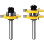 8mm queue routeur � rainure, jeu de 2 fraises � rainurer routeur bits outils de menuiserie fraise de ...