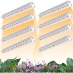 8pack t5 lampe pour plantes, full spectrum 42cm lampes led de culture, lampe pour culture de plantes ...