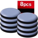 8pcs 50 mm (rond) patins en teflon pour meubles, patins glisseurs pour meubles - planeur patins pour ...
