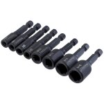 8pcs adaptateur de douille de taraud � vis 1 / 4inch � tige hexagonale machine � tarauder carr� pilote ...