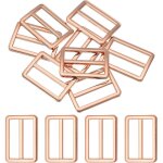8pcs boucle plat en m�tal, 1. 2  boucle r�glable en alliage de zinc, attache pour sangle glissi�re tri ...