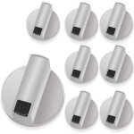 8pcs bouton de cuisini�re en m�tal, bouton plaque de cuisson universel bouton de commande four remplacement ...