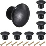 8pcs boutons ronds en bois, 23mm boutons de tiroir de cuisine � trou unique poign�es de meuble d�coratives ...
