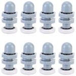 8pcs coureurs de porte douche en plastique durable coulissant piste roulement salle bains verre pour ...