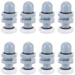 8pcs coureurs de porte douche en plastique durable coulissant piste roulement salle bains verre pour ...