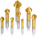8pcs fraise à noyer 90°hss couteau à chanfreiner en titane foret titane metaux chanfreiner outil de vis ... 8pcs fraise à noyer 90°hss couteau à chanfreiner en titane foret titane metaux chanfreiner outil de vis ...