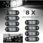 8pcs indicateurs led lat�rales feux de gabarit position d'�clairage avant arri�re ct� lampe 12 v 24 v ...