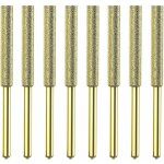 8pcs meches de tronconneuse affuteuse diamantee plaquee titane lime de tronconneuse electrique haute ...
