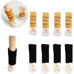 8pcs meubles jambes housse de chaussettes mignon cat leg design haute �lasticit� antid�rapant tapis de ...