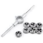 8pcs tarauds et filires matrice mtrique cl m25, ensemble de cls  vis de filetage mtrique outil ...
