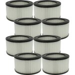 8x filtre compatible avec cecotec conga powerash 1200 aspirateur de cendres - filtre hepa noir / blanc ...