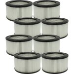 8x filtre compatible avec oxeo 1200w aspirateur de cendres - filtre hepa noir / blanc - vhbw
