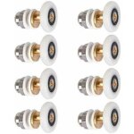 8x galet rouleau roulette roue porte de douche coulissant salle de bain 19mm haut bas 8x galet rouleau roulette roue porte de douche coulissant salle de bain 19mm haut bas