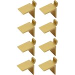 8x taquet aluminium dor� �tag�re pour cr�maill�re support fixation attache armoire meuble