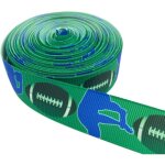 9 m de ruban de satin imprim� ballon athl�tique de 2, 2 cm, pour emballage cadeau, n?uds en ruban, loisirs ...