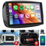 9  pour mercedes - benz smart forfour fortwo 453 (2014 - 2019) carplay gps rds wifi a 4 + 64g cam