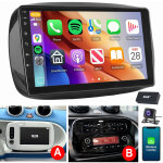 9  pour mercedes - benz smart forfour fortwo 453 (2014 - 2019) carplay gps rds wifi b 4 + 64g dab cam ...