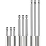 9 pack screwdriver bits magnetic 1 / 4  porte embouts magn�tique extension tige hexagonale embout visseuse ...